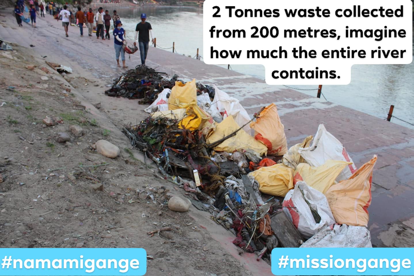 2 Tonnes found from 200 meters... Imagine how much the entire river contains; Location : Haridwar; Photo by: 